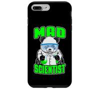 Custodia per iPhone 7 Plus/8 Plus Mad Scientist Panda Bear, divertente animale, fanatico della scienza STEM