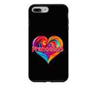 Custodia per iPhone 7 Plus/8 Plus Maglietta con scritta "I Heart Love Francesco", con nome colorato