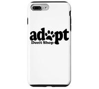 Custodia per iPhone 7 Plus/8 Plus Maglietta con scritta in inglese "ADOPT DON'T SHOP DOG CAT PET LOVER RESCUE FOSTER SHELTER TEE