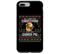 Custodia per iPhone 7 Plus/8 Plus Maglione natalizio Dear Santa Guinea Pigs Christmas Ugly