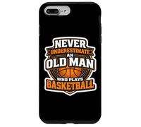 Custodia per iPhone 7 Plus/8 Plus Mai sottovalutare un vecchio che gioca a basket Mens Fun