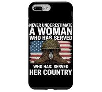 Custodia per iPhone 7 Plus/8 Plus Mai sottovalutare una donna che ha servito il suo paese