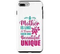 Custodia per iPhone 7 Plus/8 Plus Mamma Camicia Una Madre È Come Un Fiore Divertente Festa Della Mamma