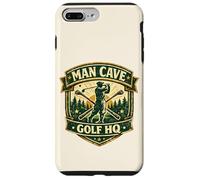 Custodia per iPhone 7 Plus/8 Plus Man Cave Golf Headquarters Vintage Retro Regalo per golfisti