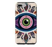 Custodia per iPhone 7 Plus/8 Plus Mandala Evil Eye Art Style Boho Hippie estetica tribale