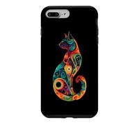 Custodia per iPhone 7 Plus/8 Plus Mandala per amanti dei gatti psichedelici
