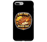 Custodia per iPhone 7 Plus/8 Plus Mangia Grassi Bruciare Grassi Cheto Chetogenico Carnivoro Dieta Paleo Detto