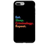 Custodia per iPhone 7 Plus/8 Plus Mangiare dormire Criminologia Ripeti Criminologia Studenti & Avvocati