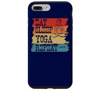 Custodia per iPhone 7 Plus/8 Plus Mangiare Dormire Yoga Ripetere Retro Vintage Yoga Amanti