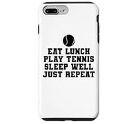 Custodia per iPhone 7 Plus/8 Plus Mangiare Giocare a Tennis Dormire Appassionato di Tennis