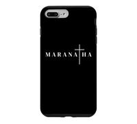 Custodia per iPhone 7 Plus/8 Plus MARANATHA Vieni Signore Citazione greca con la croce di Gesù