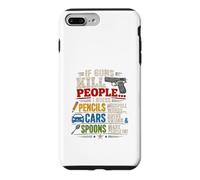 Custodia per iPhone 7 Plus/8 Plus Matite umoristiche Sarcastiche Macchine e Cucchiai