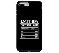 Custodia per iPhone 7 Plus/8 Plus Matthew Valori nutrizionali Parodia Detto divertente