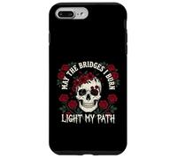 Custodia per iPhone 7 Plus/8 Plus May The Bridges I Burn Light My Way Funny Goth Gothic Skull