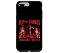 Custodia per iPhone 7 Plus/8 Plus May The Bridges I Burn Light My Way Funny Goth Gothic Skull
