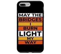 Custodia per iPhone 7 Plus/8 Plus May The Bridges I Burn Light My Way - Strisce anni '70