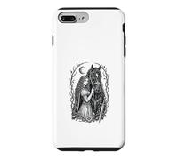 Custodia per iPhone 7 Plus/8 Plus Medieval Maiden Horse Gothic Fantasy Sword Moon Design