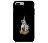 Custodia per iPhone 7 Plus/8 Plus Medievale Guerriero Santo Cavaliere Templare Deus Vult Vintage