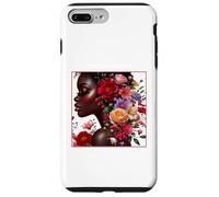 Custodia per iPhone 7 Plus/8 Plus Melanin Floral Woman Black History Month African American
