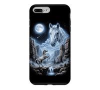 Custodia per iPhone 7 Plus/8 Plus Meme bootleg retrò Appaloosa Horse Moon degli anni '90 Farm Horses