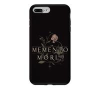 Custodia per iPhone 7 Plus/8 Plus Memento Mori gotico stoico latino citazione floreale