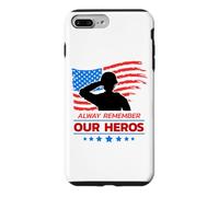 Custodia per iPhone 7 Plus/8 Plus Memorial Day Retro Vintage Americano Patriottico Uomini Donne Bambini