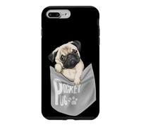 Custodia per iPhone 7 Plus/8 Plus Men's Women's Kids Funny Cool Pocket Pug Pets Graphic Design