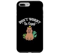 Custodia per iPhone 7 Plus/8 Plus Mens Womens Kids Girls Kawaii Lover Don't Worry Be Capy
