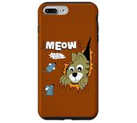 Custodia per iPhone 7 Plus/8 Plus Meow Finding Mouse, Cats & Mice Illustration Graphic Designs