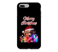 Custodia per iPhone 7 Plus/8 Plus Merry Christmas Puppy - Winter Holiday Dog Graphic