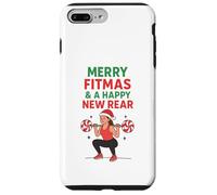 Custodia per iPhone 7 Plus/8 Plus Merry Fitmas Christmas & a Happy New Back Year Gym Girl
