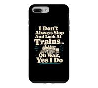 Custodia per iPhone 7 Plus/8 Plus Mi fermo e guardo treni locomotiva umorismo