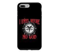 Custodia per iPhone 7 Plus/8 Plus Mi inginocchio davanti a nessun Dio, Baphomet, Pentagramma, Occulto Satanico