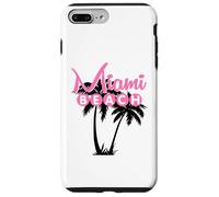 Custodia per iPhone 7 Plus/8 Plus MIAMI BEACH FLORIDA Palma Retro Tropicale