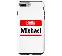 Custodia per iPhone 7 Plus/8 Plus Michael, Ciao, Il mio nome è, targhetta con nome, etichetta, personalizzata