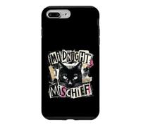 Custodia per iPhone 7 Plus/8 Plus Midnight Mischief Black Cat, design grunge punk