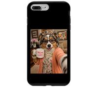 Custodia per iPhone 7 Plus/8 Plus Miniature American Shepherd Dog Selfie Humor Mamma Mamma Amore