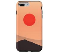 Custodia per iPhone 7 Plus/8 Plus Minimal Desert Hills Sun Calm Horizon Paesaggio