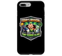 Custodia per iPhone 7 Plus/8 Plus Missione Keep Tiny Human Alive Divertente Nuovo Genitore Mamma Papà Bambino