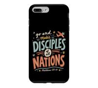 Custodia per iPhone 7 Plus/8 Plus Missioni cristiane retrò Viaggi Bibbia Versi Fede