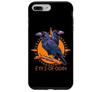 Custodia per iPhone 7 Plus/8 Plus Mitologia norrena Viking Celtic Huginn & Muninn Occhi di Odino
