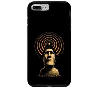 Custodia per iPhone 7 Plus/8 Plus Moai Statua Cosmica Antico Mistero Retro Island