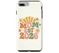 Custodia per iPhone 7 Plus/8 Plus Mom Est 2026 Groovy Retro Daisy Flower New Mom Mother's Day