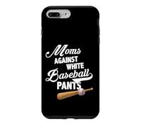 Custodia per iPhone 7 Plus/8 Plus Moms Against White Baseball Pants - Baseball Season Mom