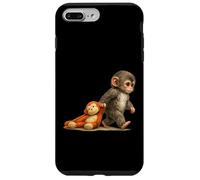 Custodia per iPhone 7 Plus/8 Plus Monkey Punch Baby Macaque Little Punch Big Cute Love peluche