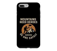 Custodia per iPhone 7 Plus/8 Plus Mountains Need Heroes, Be One Safely | Regalo di sicurezza per scalatori