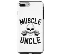 Custodia per iPhone 7 Plus/8 Plus Muscle zio palestra sollevamento pesi zio scheletro bilanciere