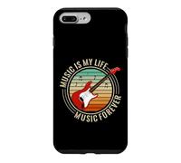 Custodia per iPhone 7 Plus/8 Plus Music Is My Life Forever - Chitarra elettrica con grafica retrò