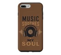 Custodia per iPhone 7 Plus/8 Plus Music Soothes My Soul Cuffie Vinile Record Musica