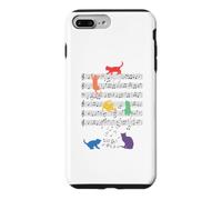 Custodia per iPhone 7 Plus/8 Plus Musica divertente gatto LGBT Giocare con nota e chiave